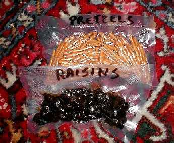 Raisins and Pretzel Sticks
